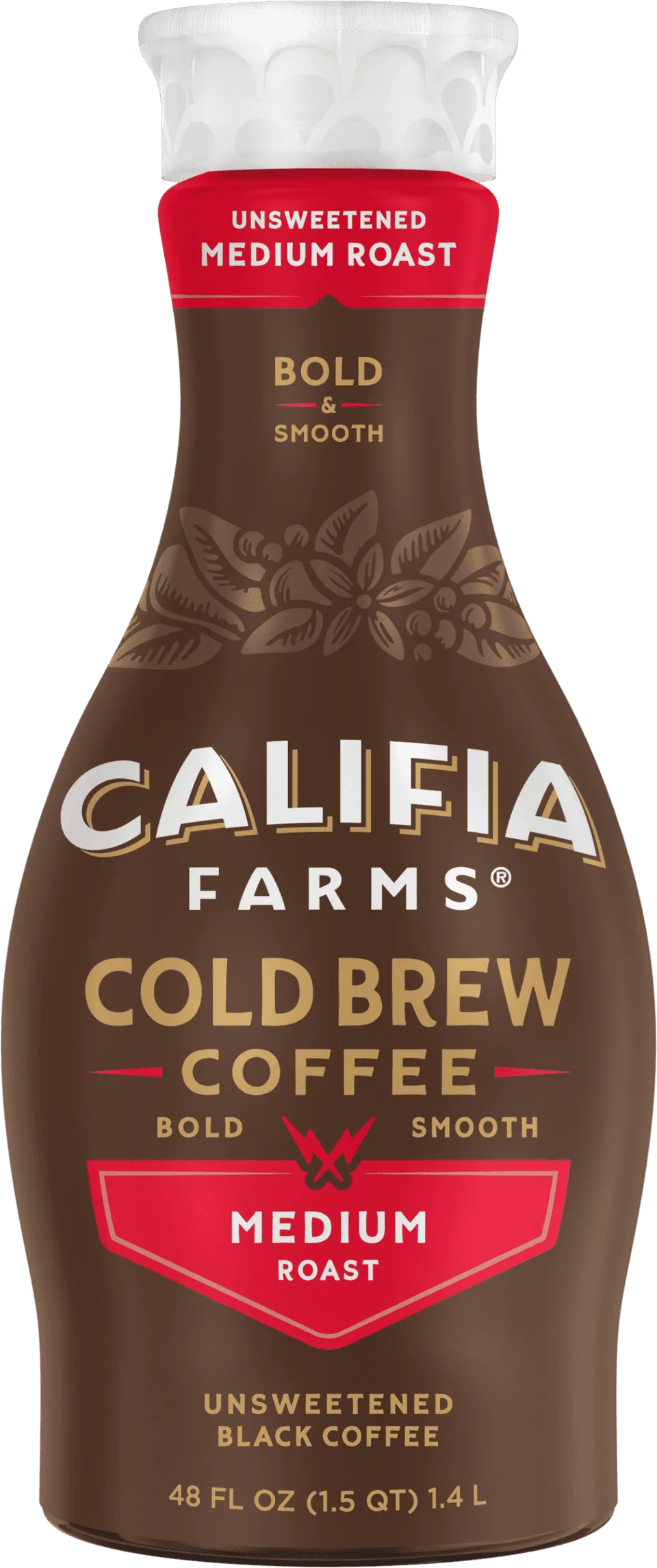 Califia Farms Pure Black Medium Roast Cold Brew Coffee (48 oz)