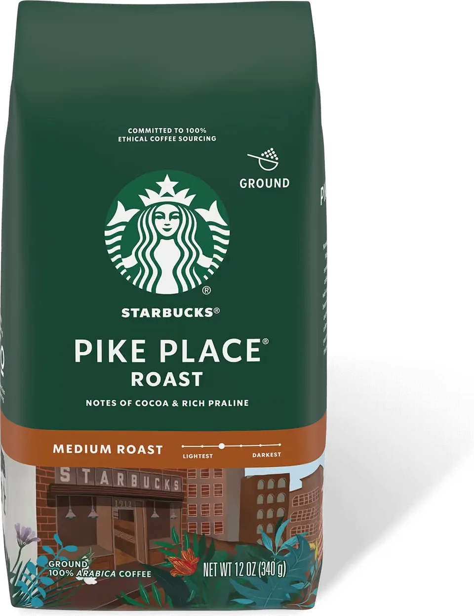 Starbucks Pike Place Roast Ground Coffee (12 oz)