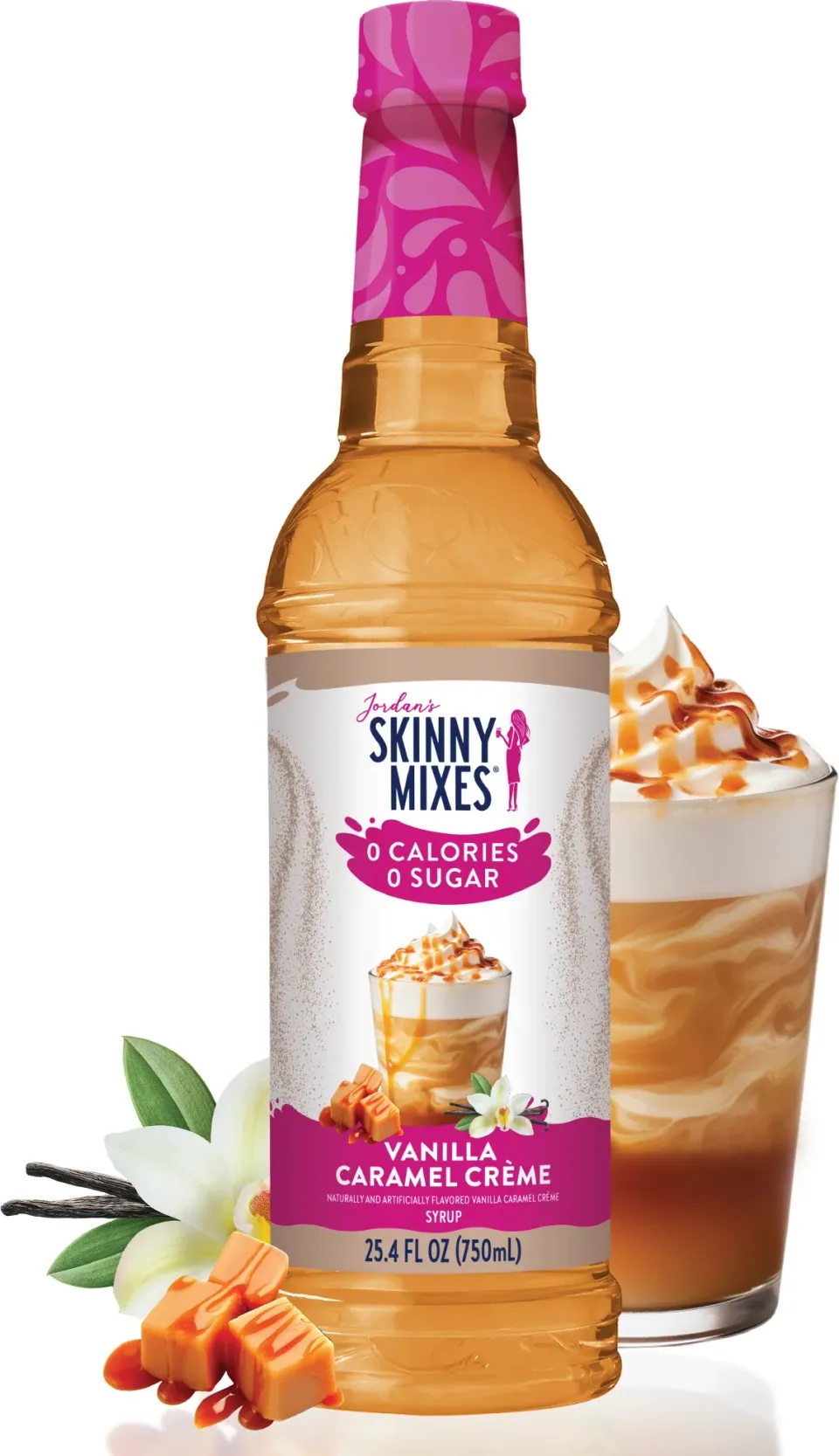 Jordan's Skinny Mixes Sugar Free Vanilla Caramel Crème Syrup